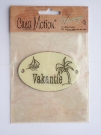 5649- Creamotion zwaar metalen vintage labels vakantie
