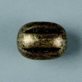 metalen kraal antiek goud 22x18mm 117465/2629