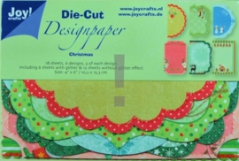 JOY8011/0501- 18 stuks Die-Cut design papers christmas 10.2x15.3cm