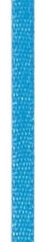 006302/0233- 4.5 meter satijnlint van 10mm breed op een rol blauw/turkoois