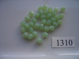 30 stuks tsjechische kristal facet geslepen glaskralen pastelgroen 6x5,5mm 1310
