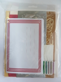 003004- Leane borduurkaarten pakket rood OPRUIMING
