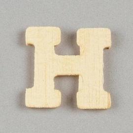 006887/1279- 2cm houten letter H