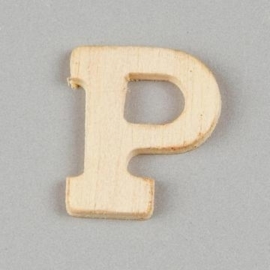 006887/1350- 2cm houten letter P