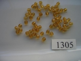 40 stuks tsjechische kristal geslepen glaskralen okerbruin 4mm 1305