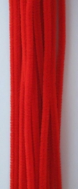 CE800700/7103- 20 stuks chenille draden van 30cm lang en 6mm dik rood