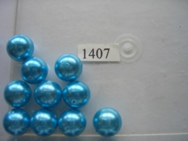 10 x glasparels 14mm turqoise 12006/1407