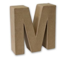 1929 3113- stevige decoratie letter van papier mache - 3D letter M