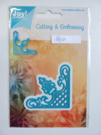 0002410- Joy Crafts stencil hoek 5.5x5.5cm - OPRUIMING