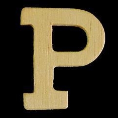 8735 623- 4cm houten letter P