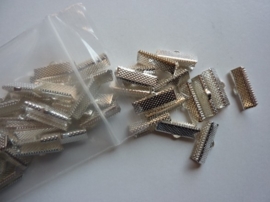 50 x lintklemmen van 20mm breed zilverkleur - SUPERLAGE PRIJS!