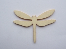 1852 2310.F- houten ornament libelle van 2mm dik en ca. 6 tot 7cm breed