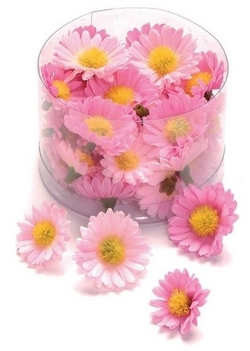 Ieder terwijl roman 6529 785- 40 stuks decoratie bloemen margrietjes van 2.5 tot 3cm roze |  decoratie bloemetjes & vlinders | Hof van Gelre kraal totaal