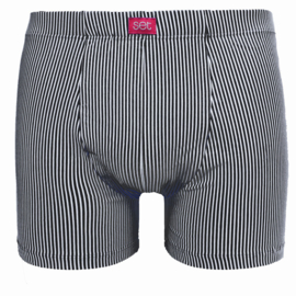 Boxershort stretch katoen D.grijs streep