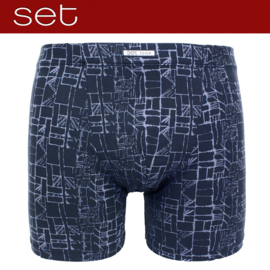 Boxershort microvezel 252 Blauw/Zwart