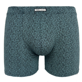 Set Boxershort gestreept microvezel blauw groen