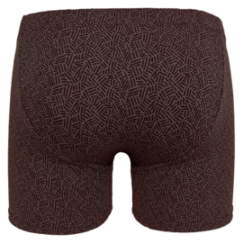 Set Boxershort gestreept microvezel bruin