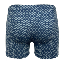 Boxershort microvezel Stars blauw met grijze print