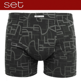 Boxershort microvezel SET straat zwart