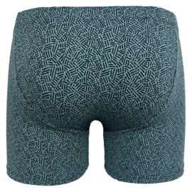 Set Boxershort gestreept microvezel blauw groen