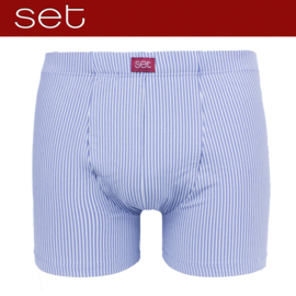 Boxershort stretch katoen Blauw-Grijs streep