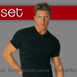 Shirt merk `SET` microvezel 303 zwart zijde-achtig V hals