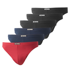 String merk SET  microvezel 6-pack zwart-rood-blauw