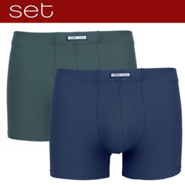 Boxershort microvezel SET 2-pack groen-blauw