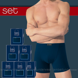 Boxershorts microvezel SET 6 x donker blauw