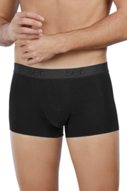 Boxershort SET microvezel met korte pijpjes  4 zwart + 2 rood.
