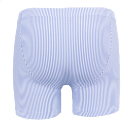 Boxershort stretch katoen Blauw-Grijs streep