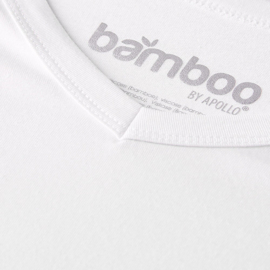 Bamboo T-shirts met V-hals 2-pack wit