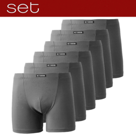 Boxershorts microvezel SET  6 x D. Grijs