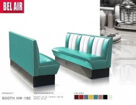 Bel Air retro furniture Diner booth HW-180 fifties, Turqouise