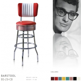 BS-29-77CB Bel Air barstool - red