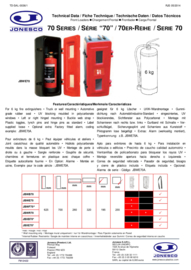 JBWE 70 Jonesco  Brandblusserkast voor 6 KG blusser