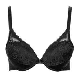 Evelyn pushup bh in zwart 75D en 80D of rood 80A