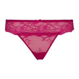 Daily lace string in fuchsia L