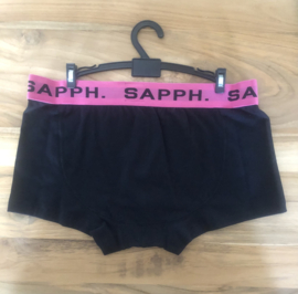 SAPPH boxershort zwart (met rose band) L