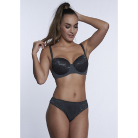 Anna string lace dark grey M of L