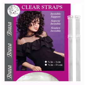 Braza BH-bandjes transparant - set van 3 (comfort, halter en happy) - geres.