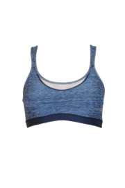 Miss Sporty sporttop zonder beugel in zwart of blauw 40/42