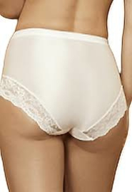 Unique tailleslip in ivoor, almond(huid) of zwart