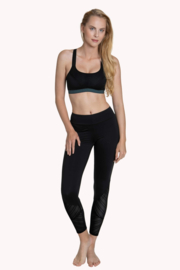 Powerful sportlegging met kant (mesh) M