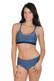 Miss Sporty sporttop zonder beugel in zwart of blauw 40/42