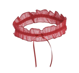 Kousenband wit, rood of zwart