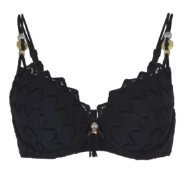 Black Zigzag voorgevormde bikinitop 40B of 42B