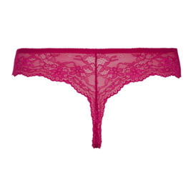 Daily lace string in fuchsia L