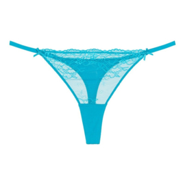 Daily lace SET (bralette en string)  in ocean S of fuchsia M