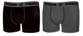 Freegun boxershort 2pack zwart en grijs L